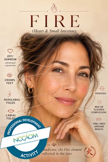 Fire element in the face in Chinese medicine - NCAAOM approved course